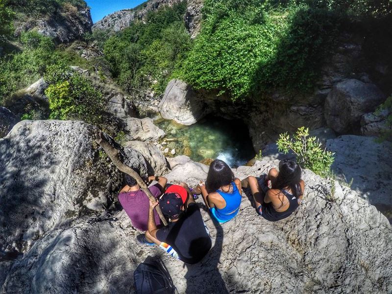 "Prends nous par derrière"  Qotd ..... friends  hiking  lebanon ...