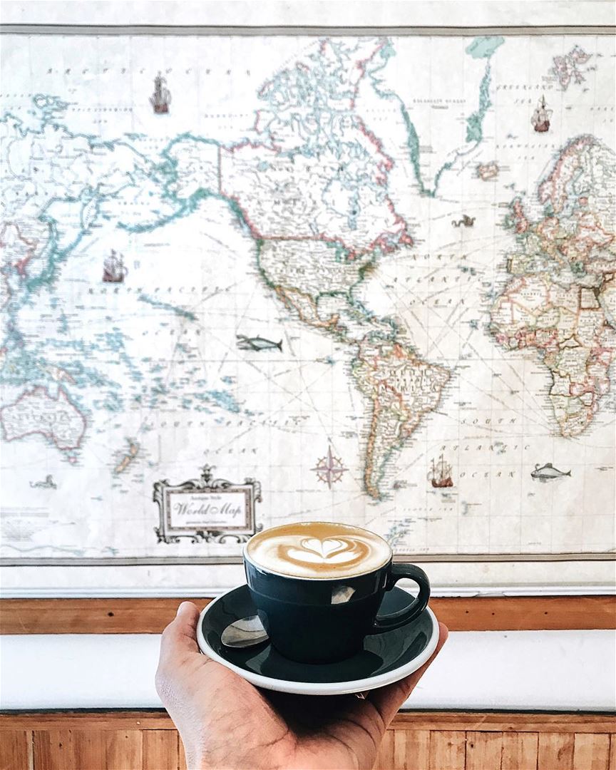 Preparing for this snow storm sipping flat-white and planning adventures 🌎 (Ninth Street Espresso)