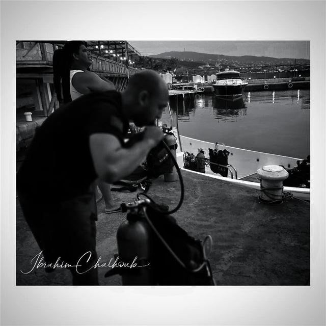 Preps of a night dive -  ichalhoub in  Batroun north  Lebanon shooting...