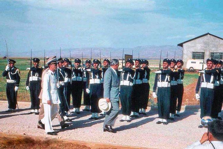 President Chamoun & The Honor Guards #Bekaa 1956