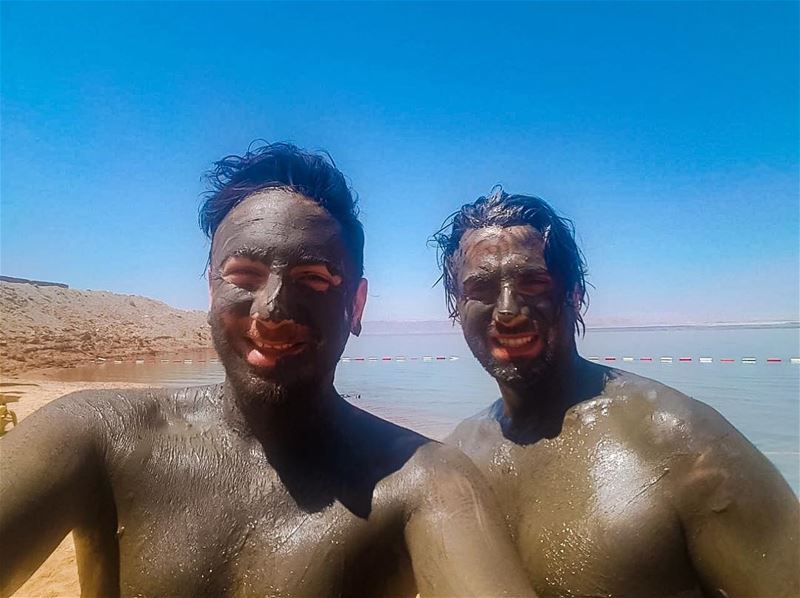 Puddles of mud! 🇯🇴 . . deadsea  mud  sea  sun  fun  jordan ... (Dead Sea)