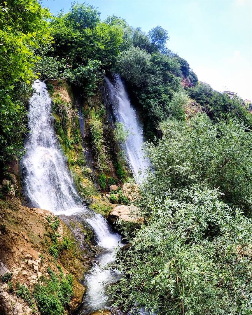Q: What is more beautiful than a waterfall ???A: Two Waterfalls 😍✌... (Kfarhilda, North)