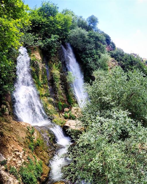 Q: What is more beautiful than a waterfall ???A: Two Waterfalls 😍✌... (Kfarhilda, North)