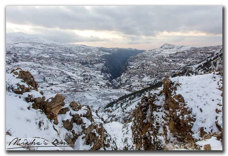 Quadisha valley and the snow..  thebestinlebanon  mycountrylebanon ...