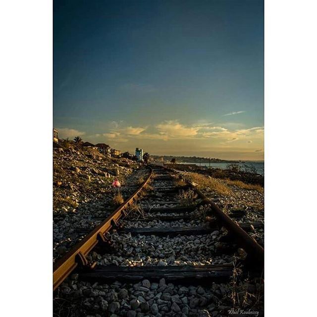  railway  rail  nature  sky  clouds  stones  sea  lebanon  ig_lebanon ... (Saïda, Al Janub, Lebanon)