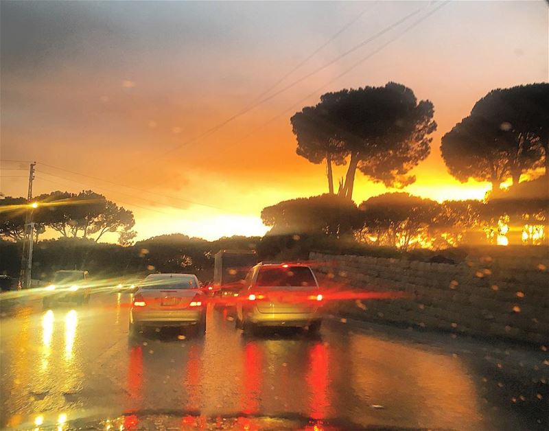  Rain and sun reflection 🌇 Sunset  holiday beauty  naturebeauty😍 ... (Beirut, Lebanon)