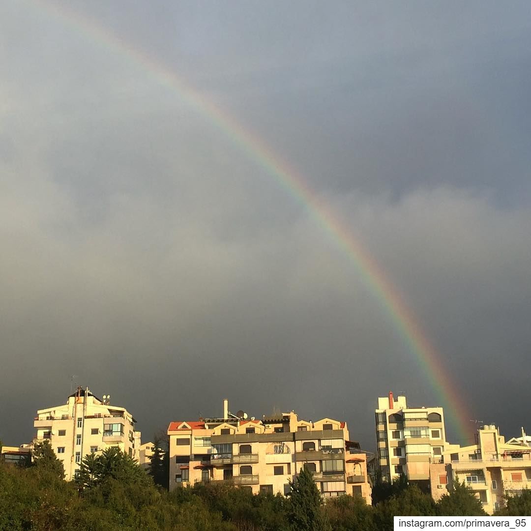  rainbow  colors  rainbow🌈  beautiful  nature  naturephotography ... (Ballouneh, Mont-Liban, Lebanon)