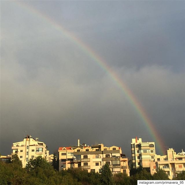  rainbow  colors  rainbow🌈  beautiful  nature  naturephotography ... (Ballouneh, Mont-Liban, Lebanon)