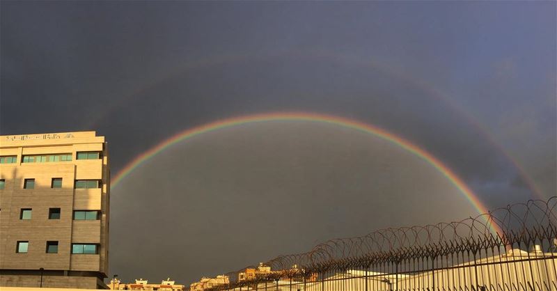  rainbow  doublerainbow  morning  color  colour  unitedcolors of  lebanon ... (بيروت جناح)