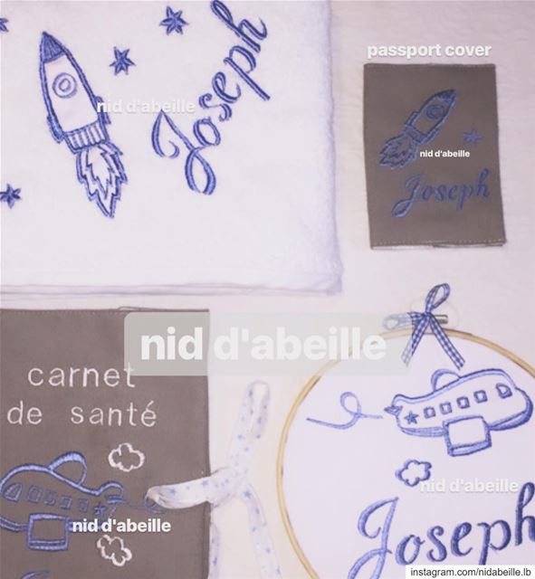 Reach for the sky 💙 newborn set ✈️ Write it on fabric by nid d'abeille ...