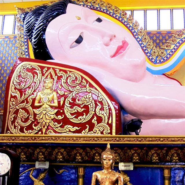 Reclining Buddha... Passing into Nirvana... With a peaceful Smile... the... (Penang, Malaysia)