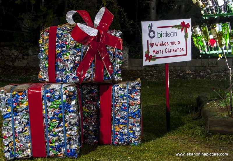 Recycled Christmas Tree and Gifts (Bikfaya, Lebanon)