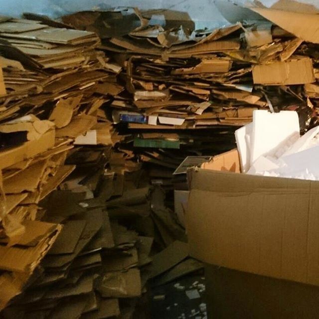 Recycling cardboard ♻️ We're ready for all your pick ups. 