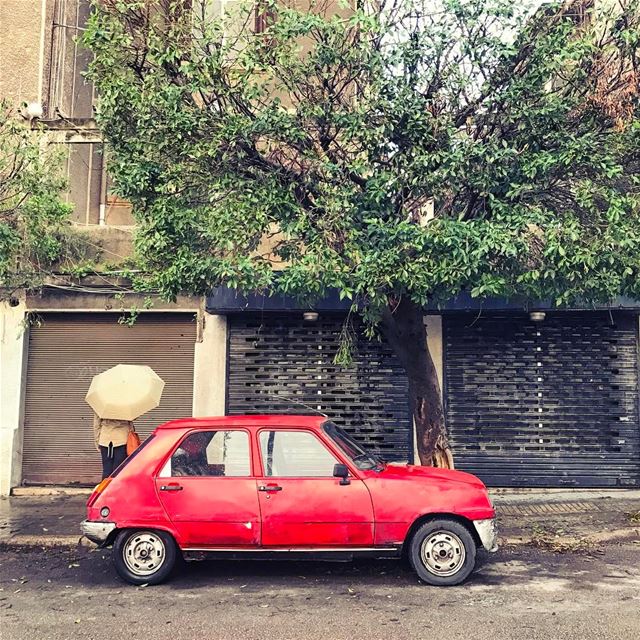 Red in the ☔️  Lebanon tb travel travelgram traveler wanderlust... (Beirut, Lebanon)
