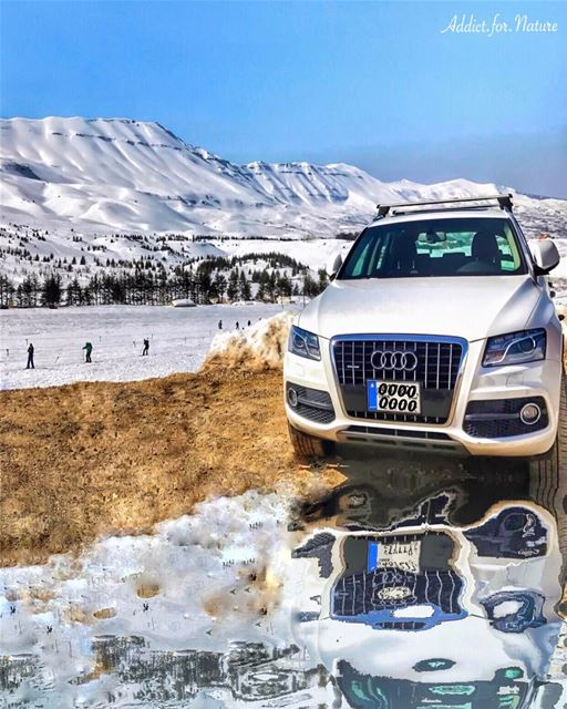  reflection  reflectionlovers  4x4  cedars  lebanon  mountains  snow ... (Cedars Mountains)