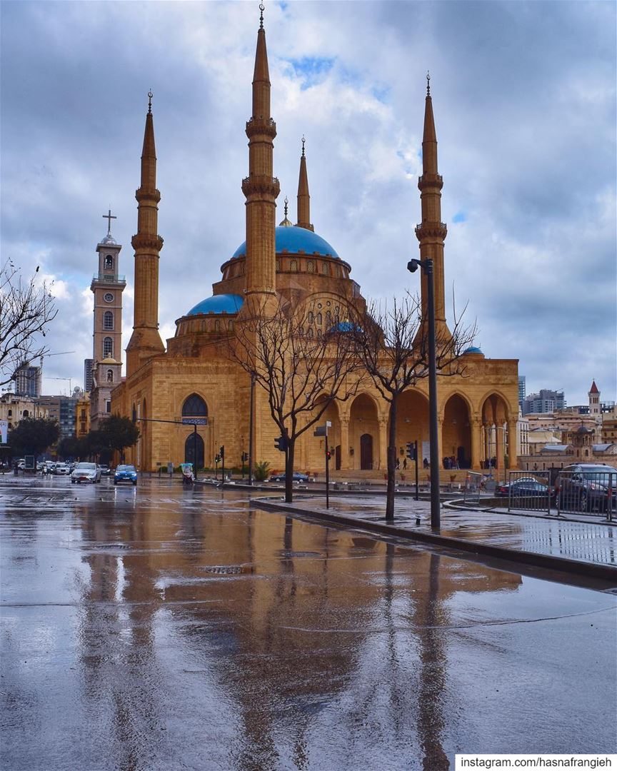 Reflections of a rainy day in  Beirut 💙... (Beirut, Lebanon)