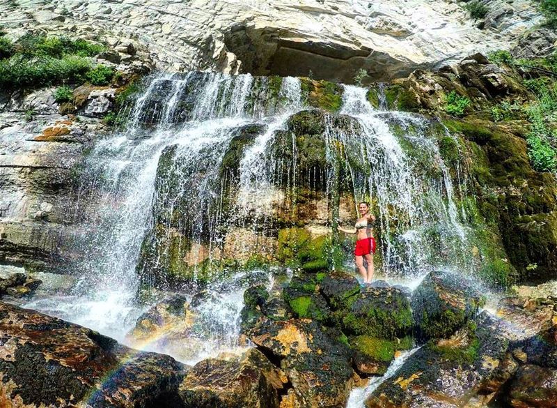  Refreshing  Waterfall 💦🌈 SurroundedByNature  NatureIsCalling ... (Afka, Mont-Liban, Lebanon)