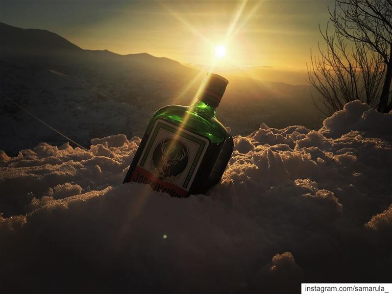 Release the beast 😉  samarula  sunset  view  jagermeister  drink  alcohol... (Cedars of God)