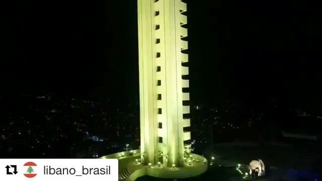  Repost @libano_brasil Luzes de Natal enfeitam o santuário de Nossa... (Zahlé, Lebanon)