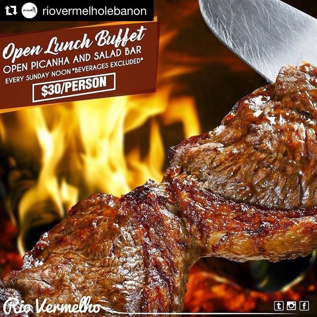  Repost @riovermelholebanon (@get_repost)・・・Spend your Sunday with the... (Rio Vermelho Lebanon)