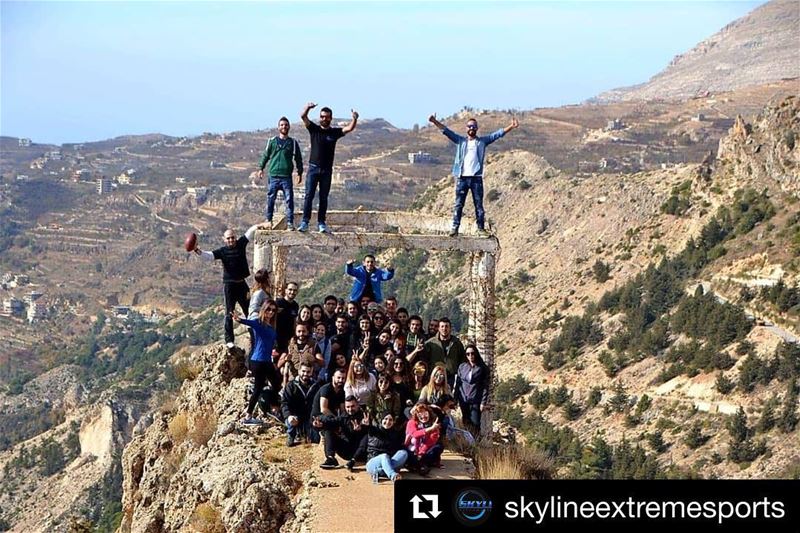  Repost @skylineextremesports with @get_repost・・・One Big Family ❤️ ... (The Cedars of Lebanon)