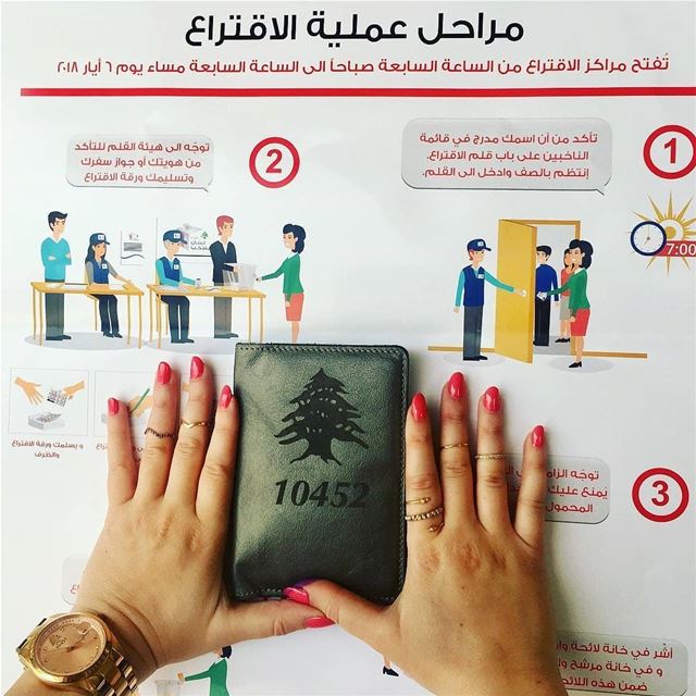 repost via @instarepost20 from @lemondedem How she voted!  LemondedeM ... (Jezzîne, Al Janub, Lebanon)