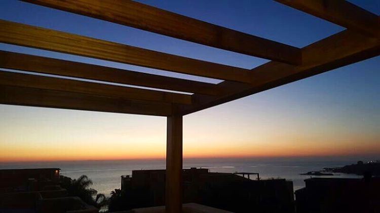 Right on Time for a perfect Sunset..  PergolaKitsLebanon JustCompleted ... (Byblos Sud Village)