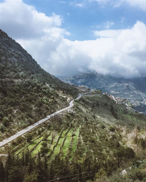 Roads were made for journeys...... AerialPhotography  Droneoftheday... (Jezzîne, Al Janub, Lebanon)