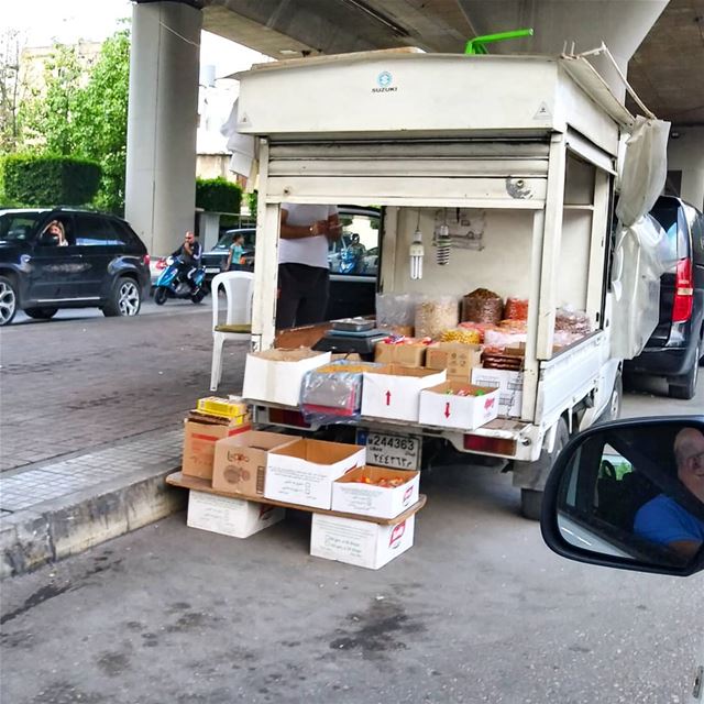 Roadside bulk, package free nuts, sweets and spices on route to the ...