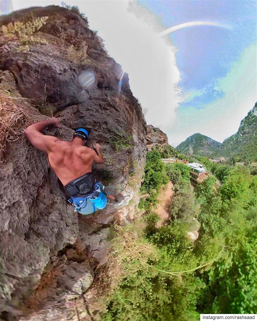 Rock Fusion 🧗‍♂️.... climbing  rockclimbing  lebanon  mountains  ... (Tannurin At Tahta, Liban-Nord, Lebanon)