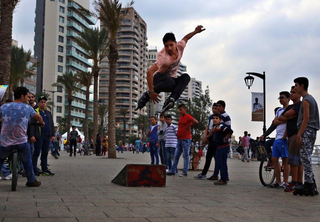 Roller Skater in (Beirut Waterfront)