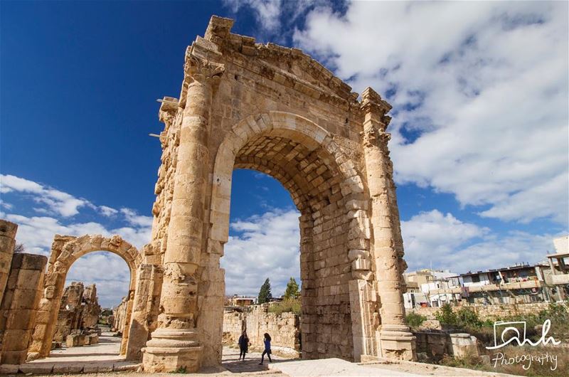 Roman Ruins of Tyre a.k.a Sour   walk  vintage  photography  arch ... (Tyre, Lebanon)