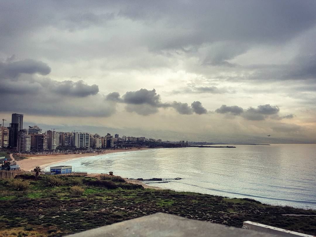 Running with a view🌧 breathelife  freedom ................. (Beirut, Lebanon)