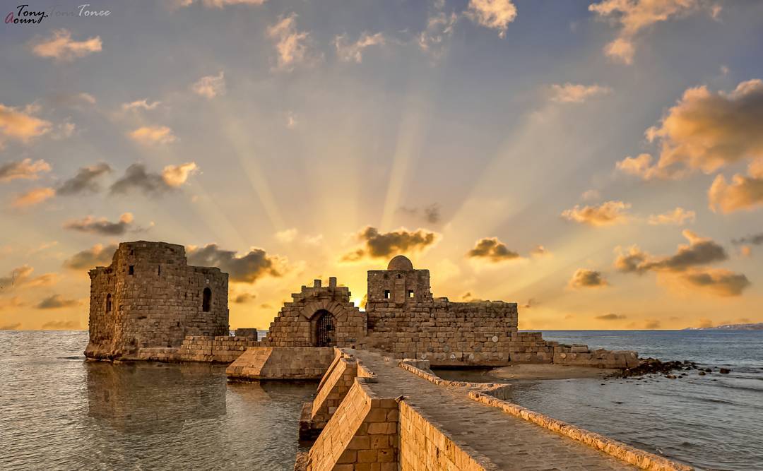 Saida Castle at Sunset