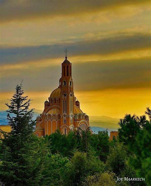 Saint Paul Church, Harissa, Lebanon  lebanon  church  harissa  sunset ...