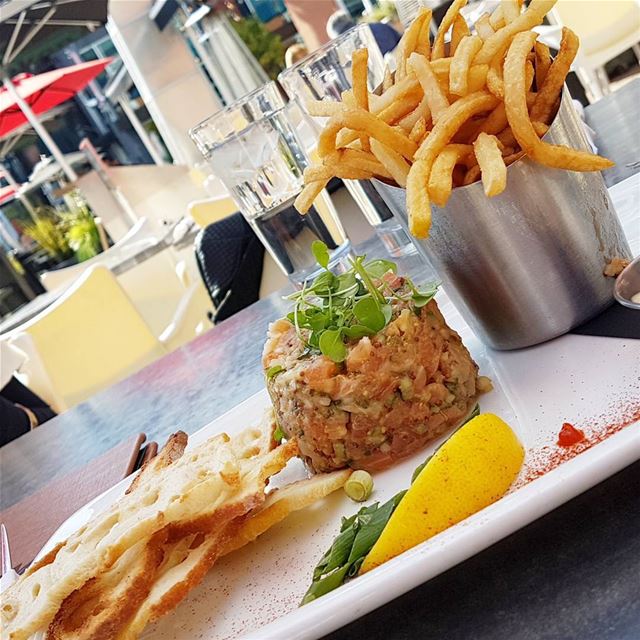 Salmon Tartare 🐟 thecookette  montreal  canada  lebanese  lebanon ... (Restaurant ZIBO)