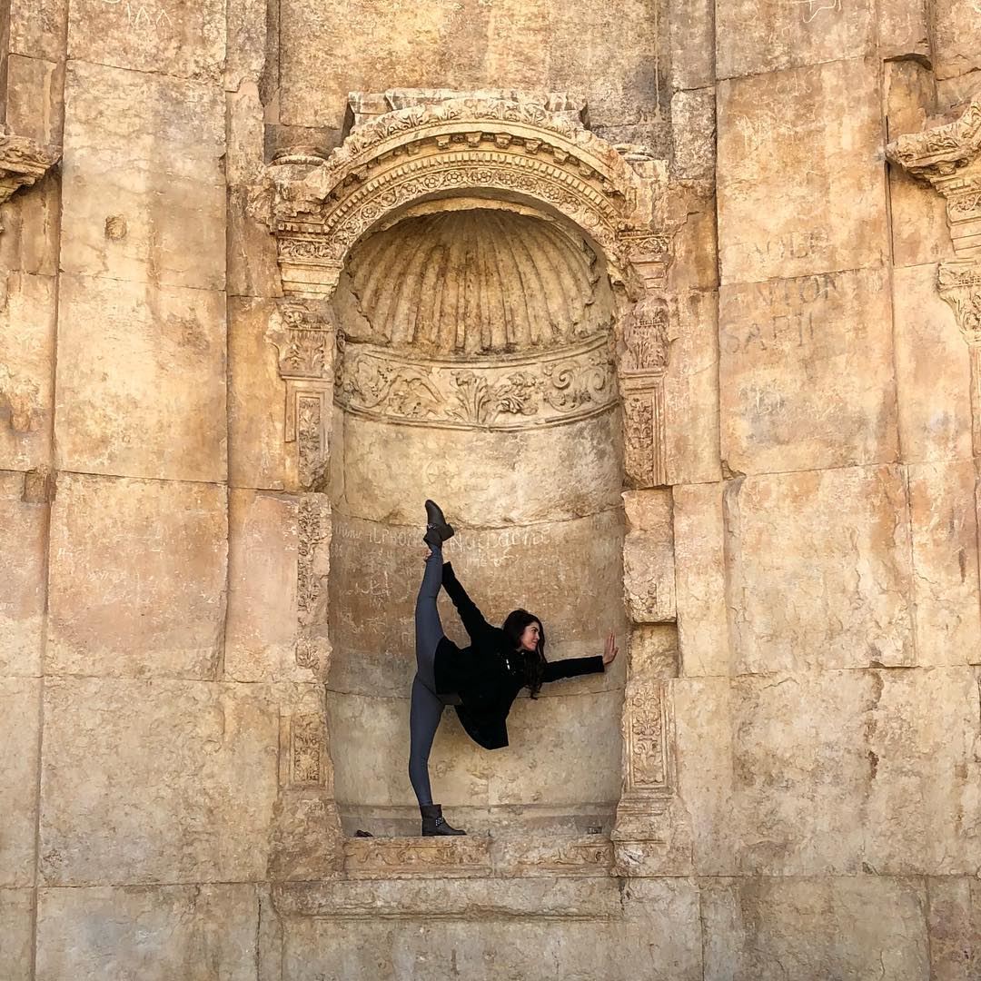 Same pose in the same 2000 year old spot 2 years later. Time is a funny... (Baalbek , Roman Temple , Lebanon)