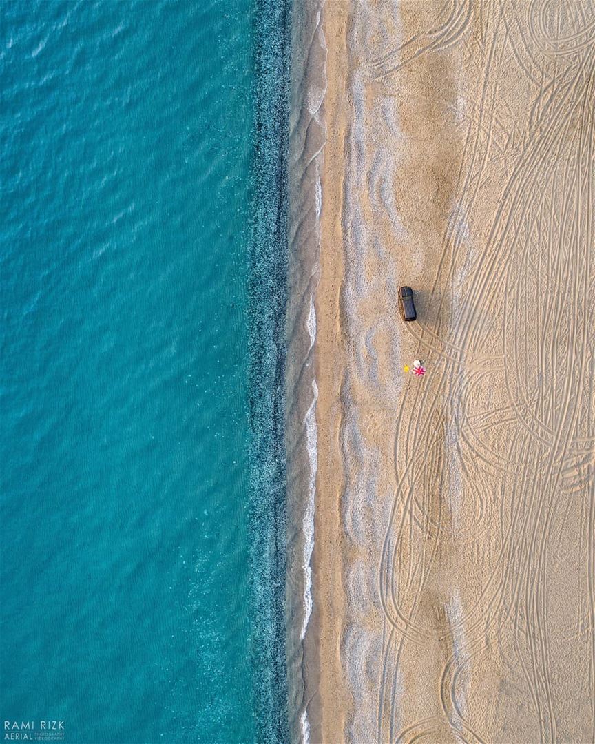 Sandy Beach ⛱️🌊...  lebanon  bouar  dji  drones  quadcopter  aerial ... (Bouâr, Mont-Liban, Lebanon)