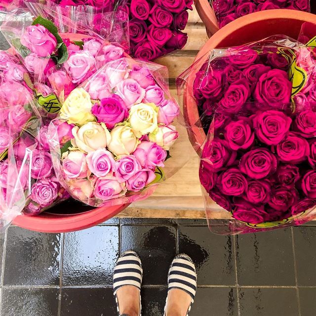 Saturday Farmers Market @SoukElTayeb offers lots of flower options. Every... (Souk el Tayeb)