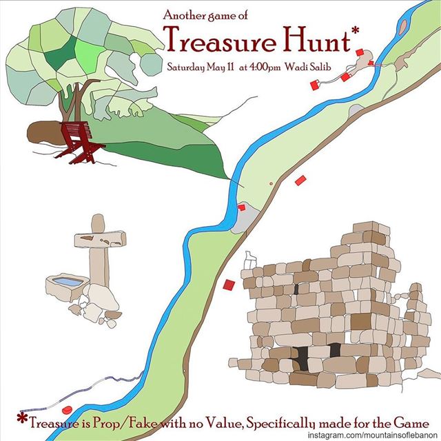 Saturday May 11, Join in for a Treasure Hunt (Only a Game)!  riddle ... (Wadi El Salib - Kfardebian)