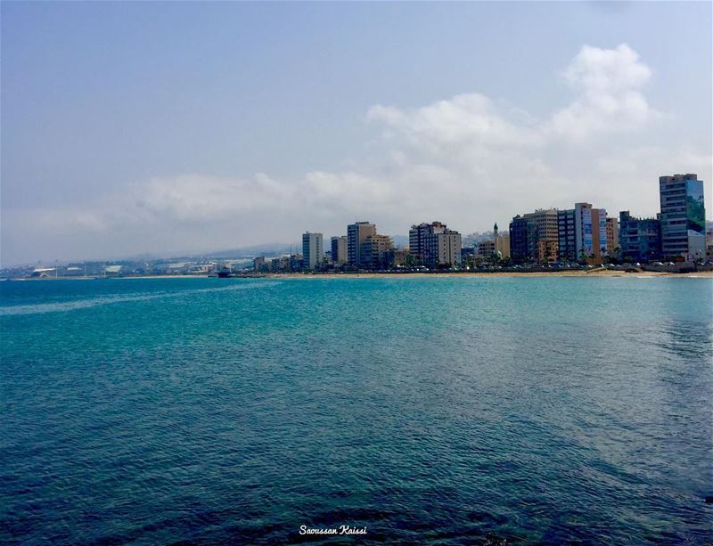  sea  blue  saida  lebanon ...