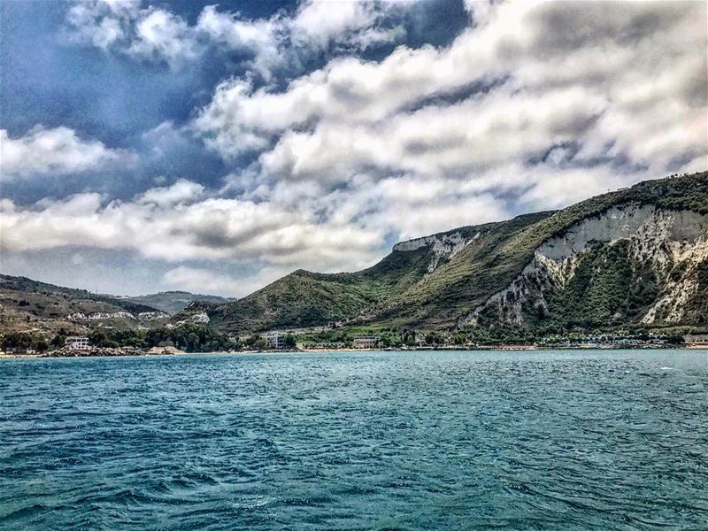  sea  clouds  boat  chekka  sky  green  lebanon🇱🇧  instapic  instalike ... (Chekka)