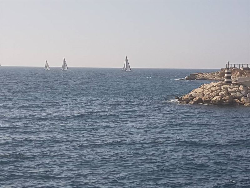 ⛵⛵⛵ sea  sealover  sailing  sail  water  mediterranean  bluesky  blue ...