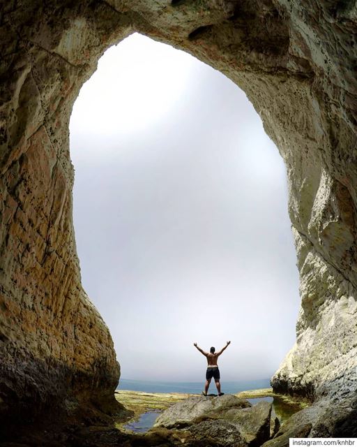  seacave  beachtime  summervibes  cave  naturebeauty  wildernesslebanon ... (Naqoura)