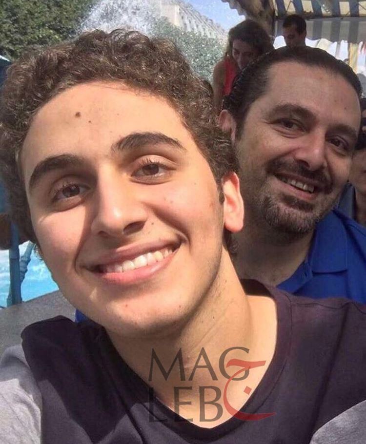 Selfie: Lebanese PM Saad Hariri with his eldest son Houssam Hariri
