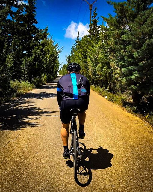 “Serenity is not freedom from the storm, but peace amid the storm.”🌄🚵☀️... (Botmeh El Shouf)