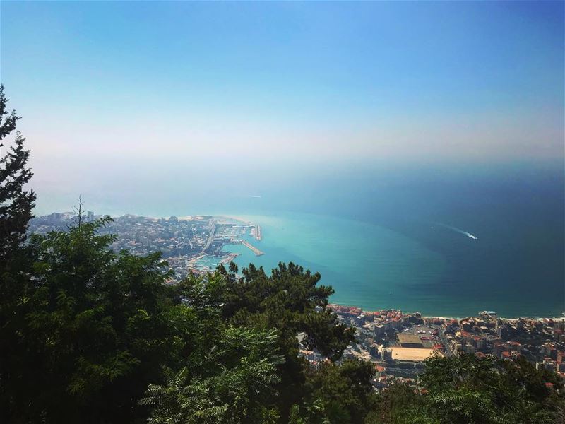 Shades of blue 🦋.... lebanon  travel  travelgirl  travelgram ... (Harîssa, Mont-Liban, Lebanon)