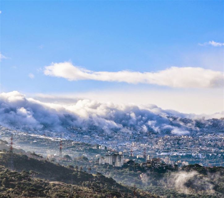 Shades of white lebanon  snow  clouds  aley  nikon  landscape ...