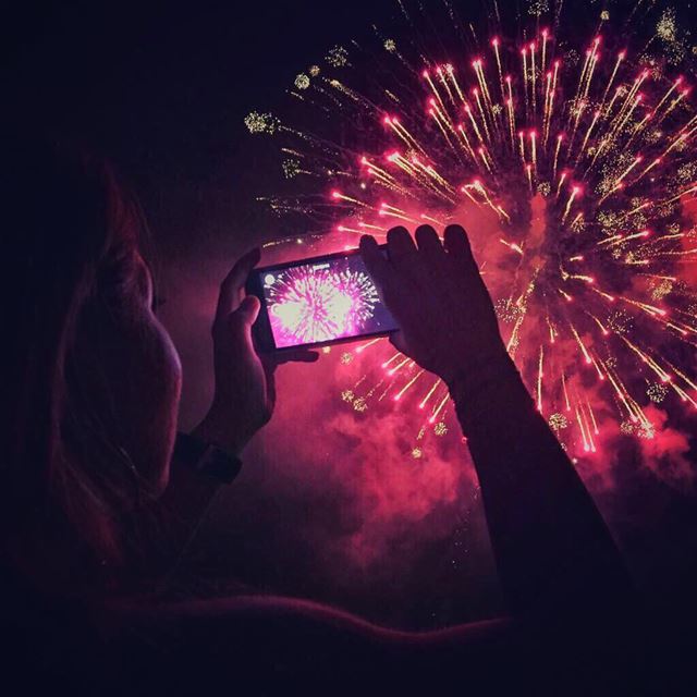 Shining bright! @ranahoussami ... fireworks  phoneshot  opening  igers...