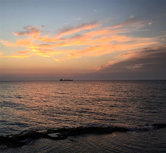  ship  sunset  sea  travel  refugees  nofilter  clouds  sun  sail  mood ... (Batroûn)